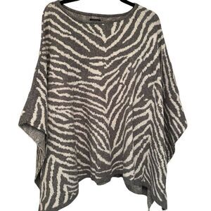 Ann Taylor Zebra Print Poncho - Black and White
